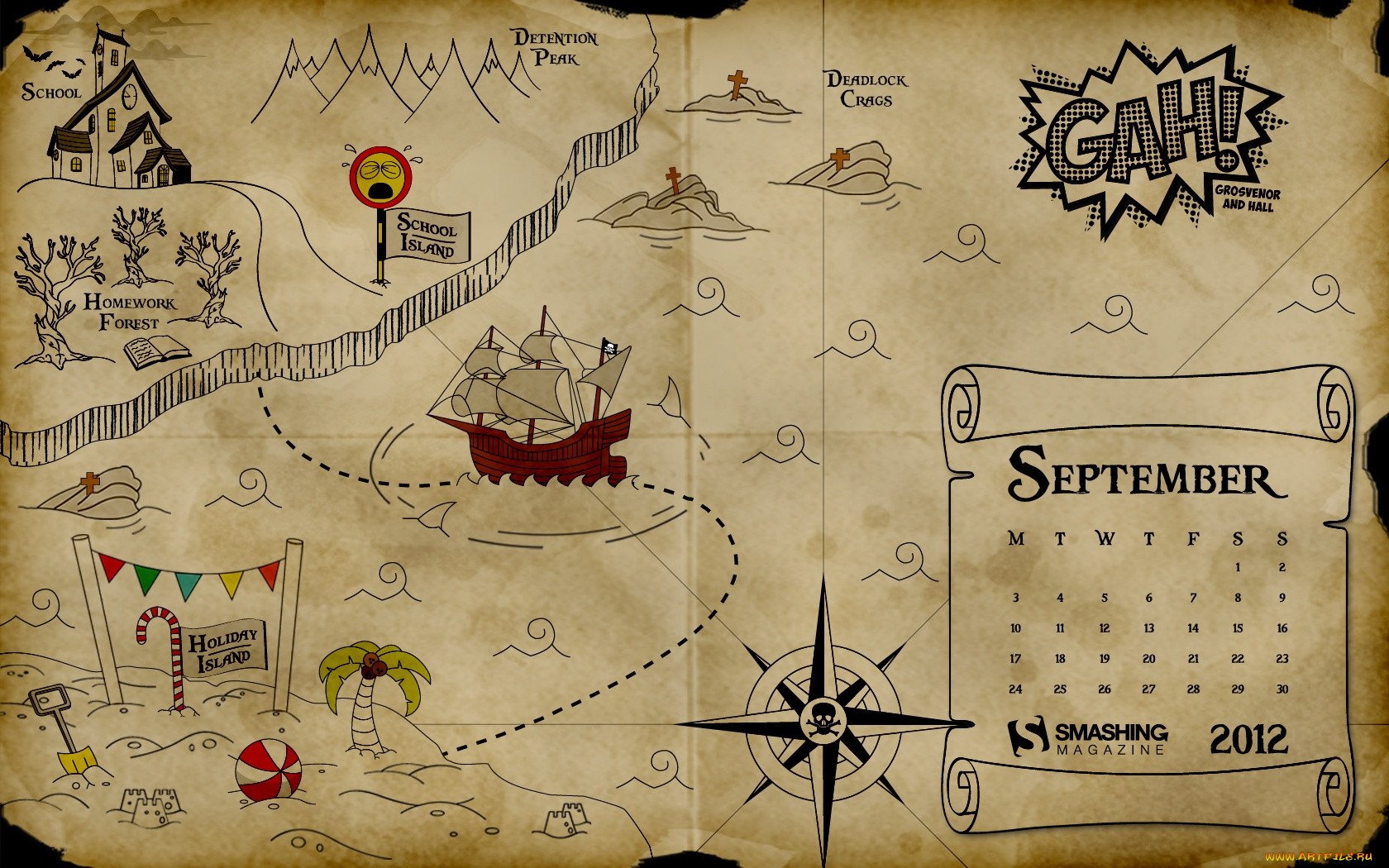 Пиратская карта для детей