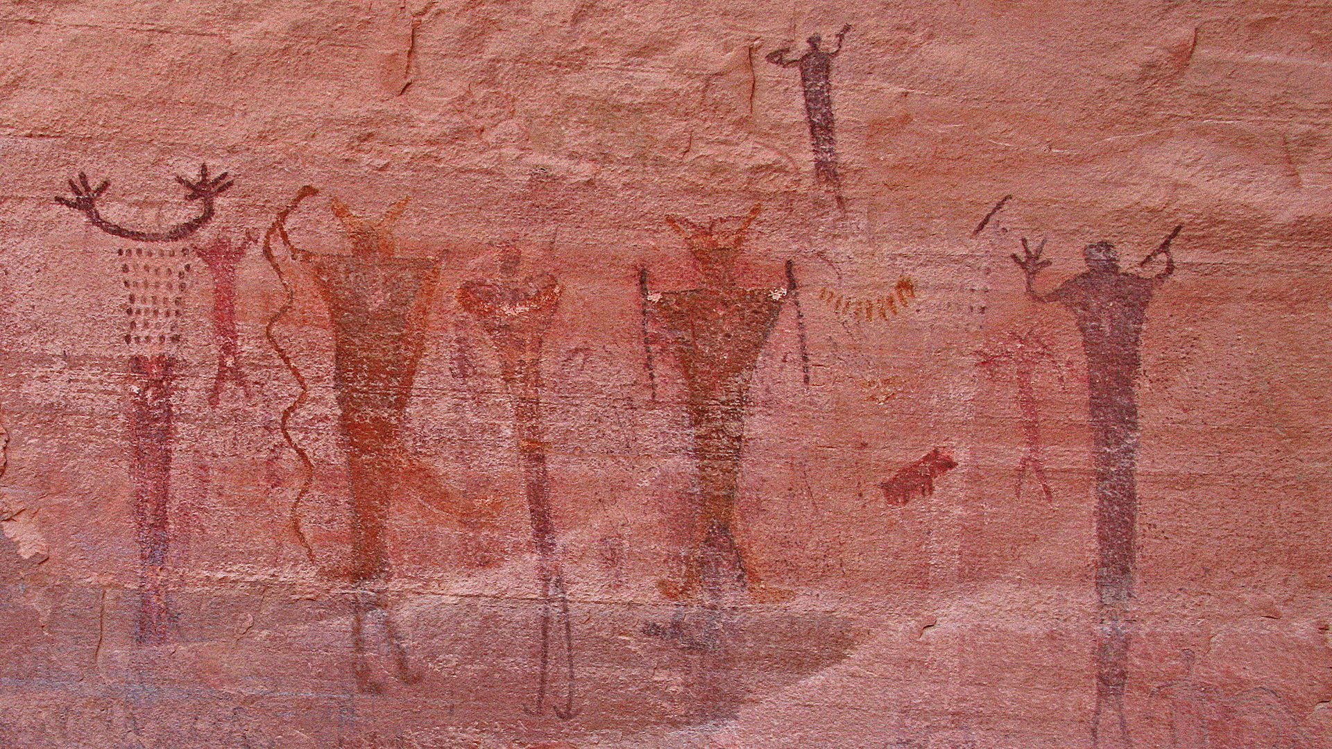Наскальная живопись древнего Египта люди