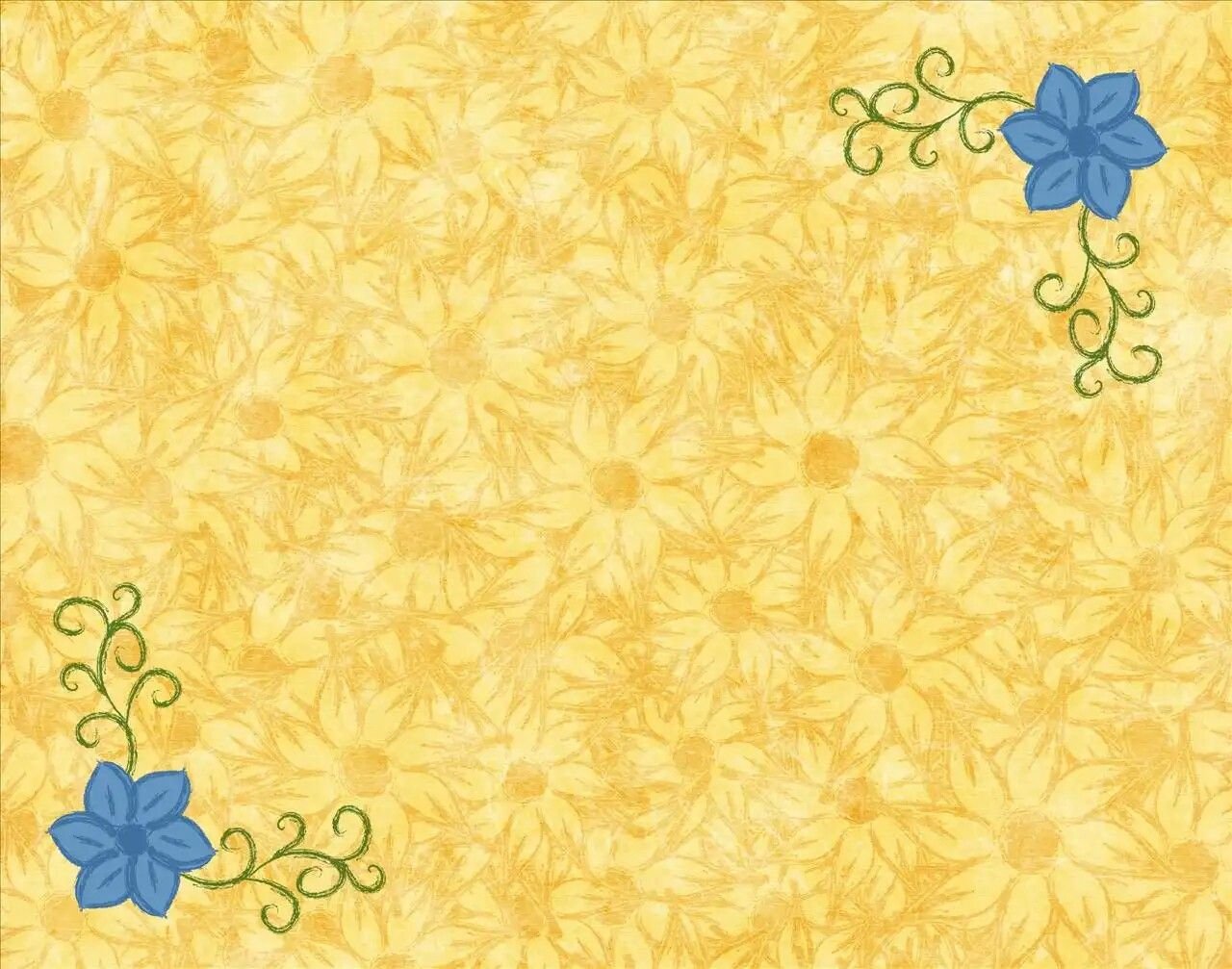 Желтый фон с цветочками
