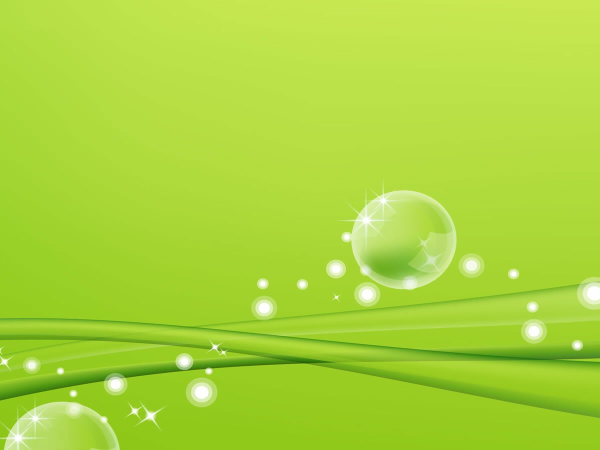 Зеленый фон с пузырьками