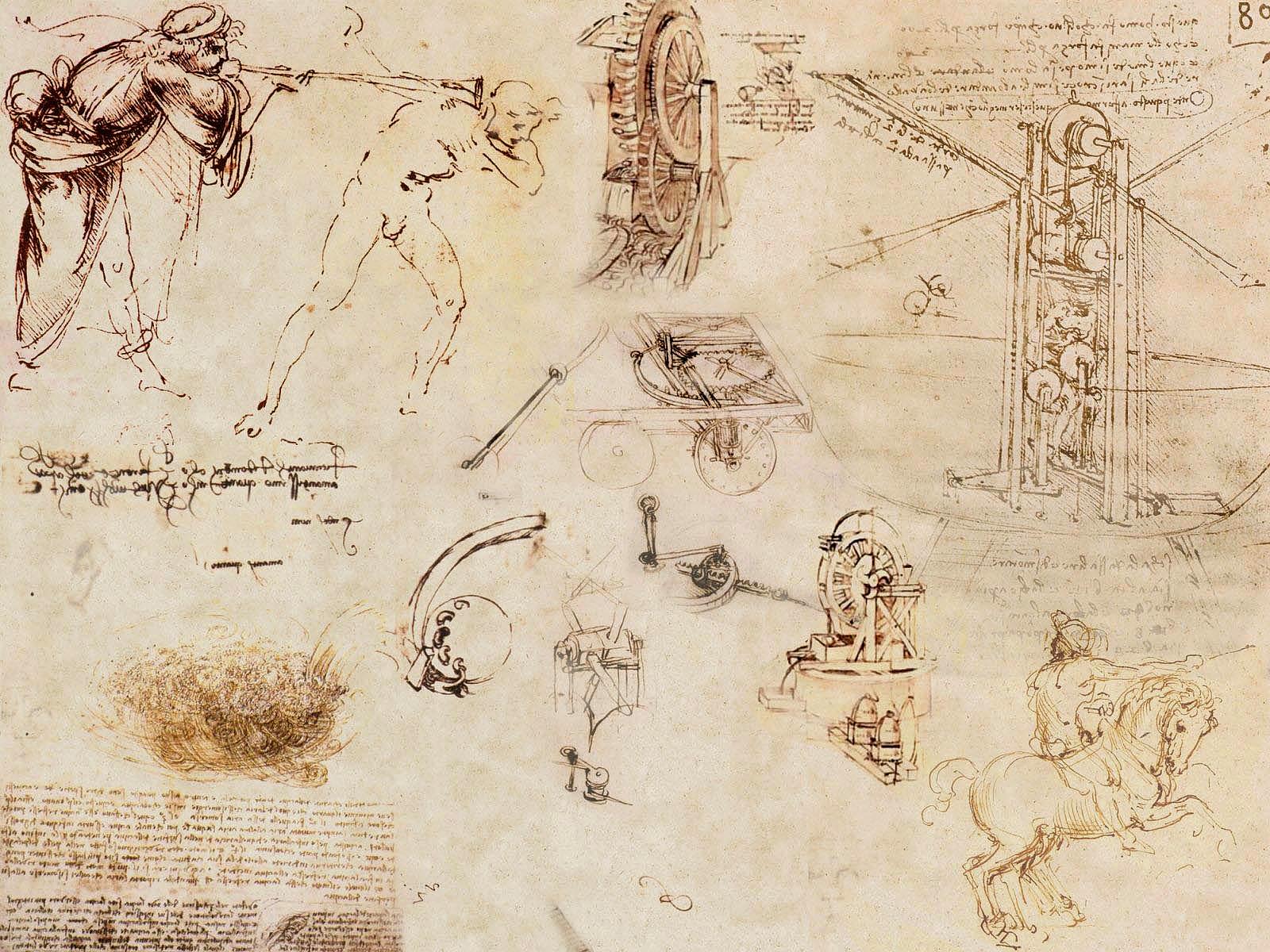 Леонардо да Винчи чертежи Манускрипт