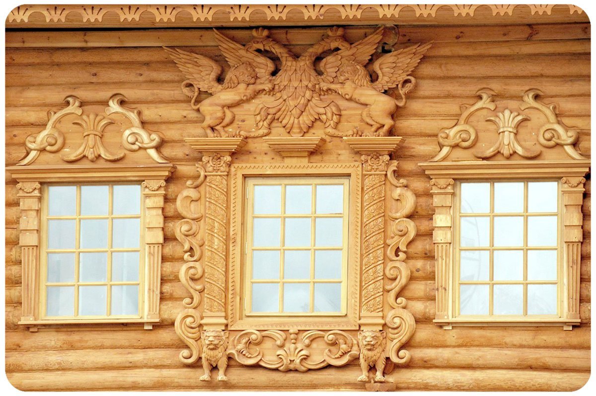 Русская изба резьба по дереву окна