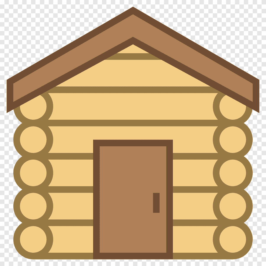 Векторный деревянный домик