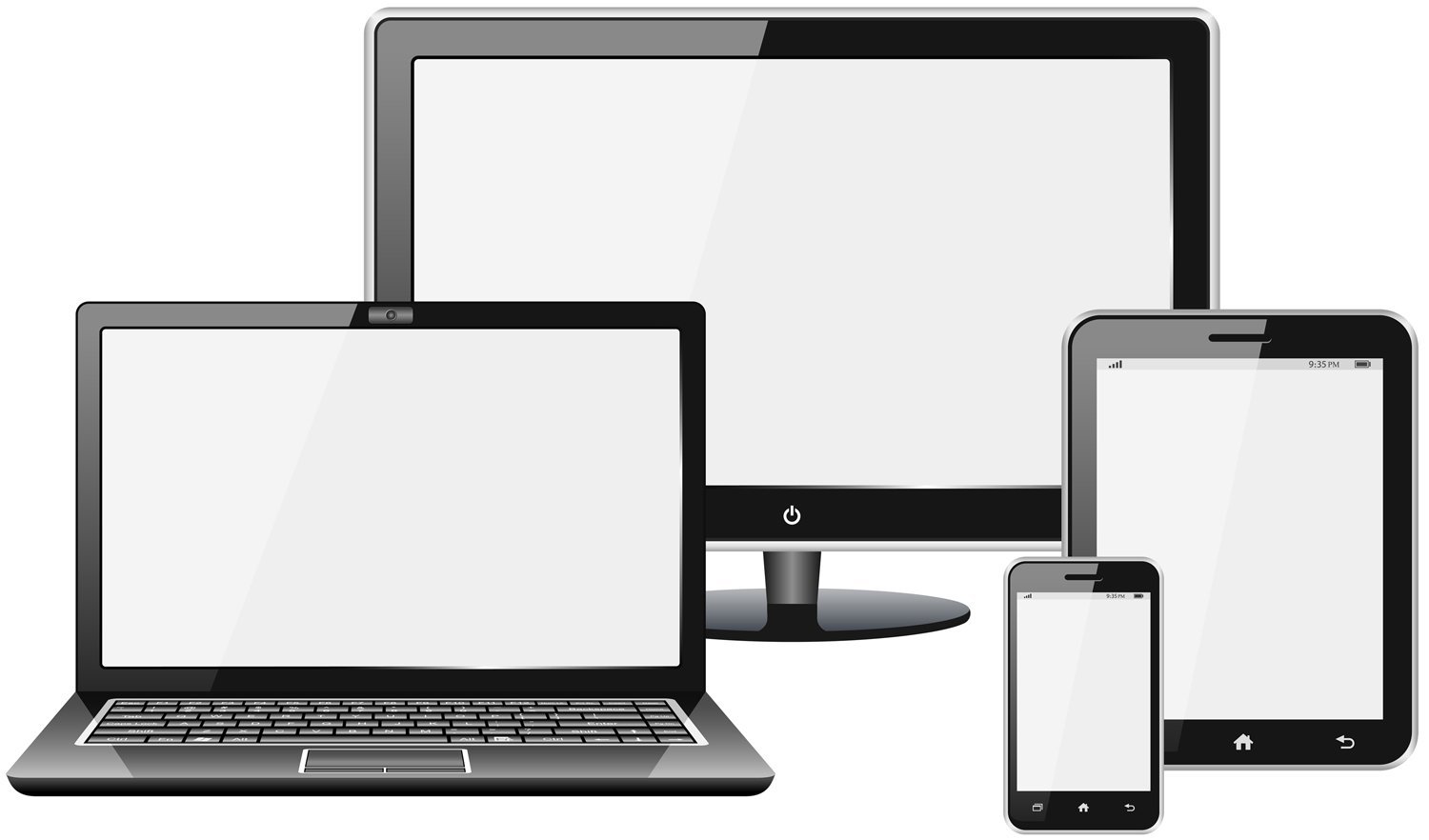 Компьютеры и Ноутбуки на прозрачном фоне