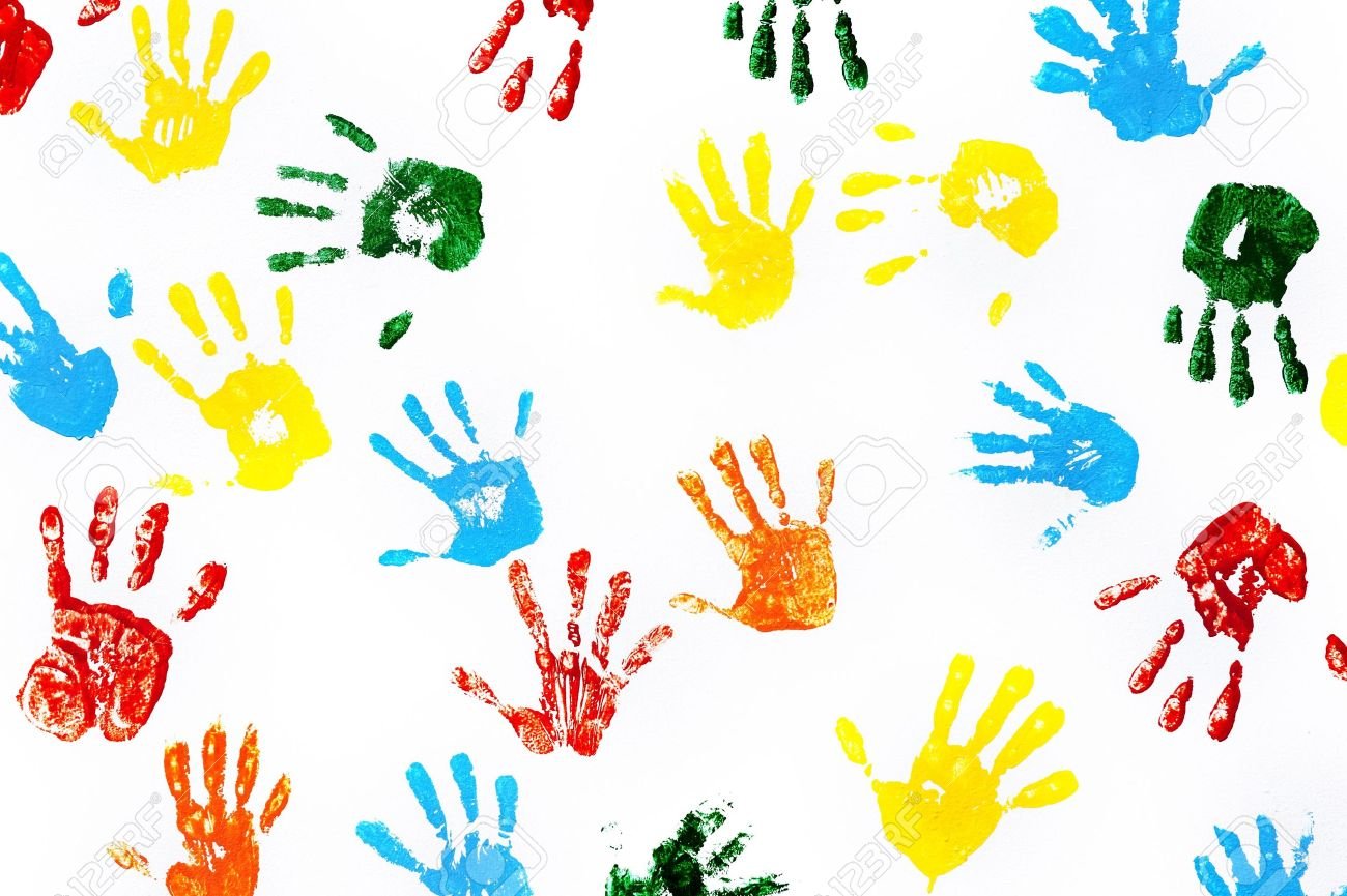 Разноцветные Отпечатки рук