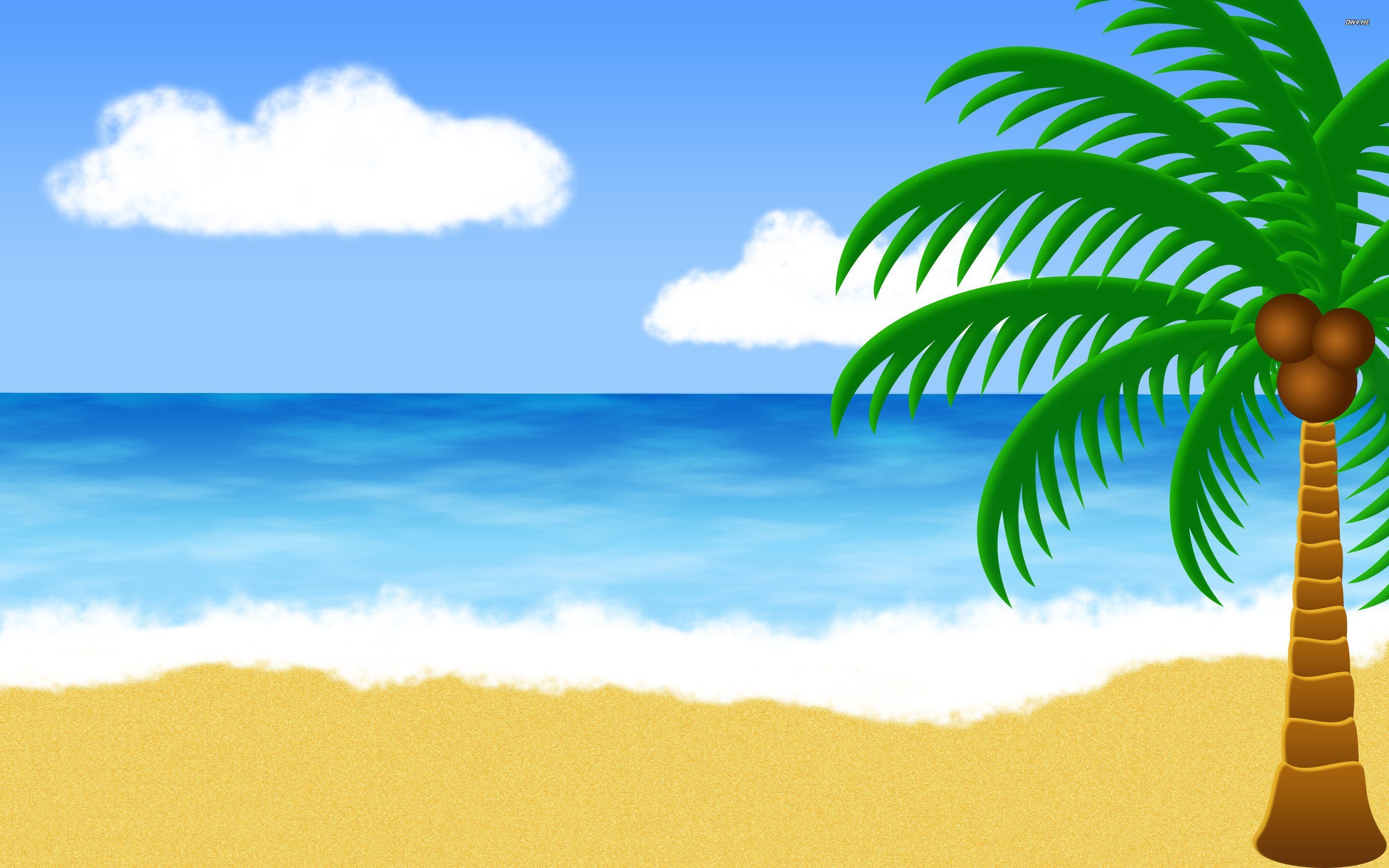 Нарисованный пляж
