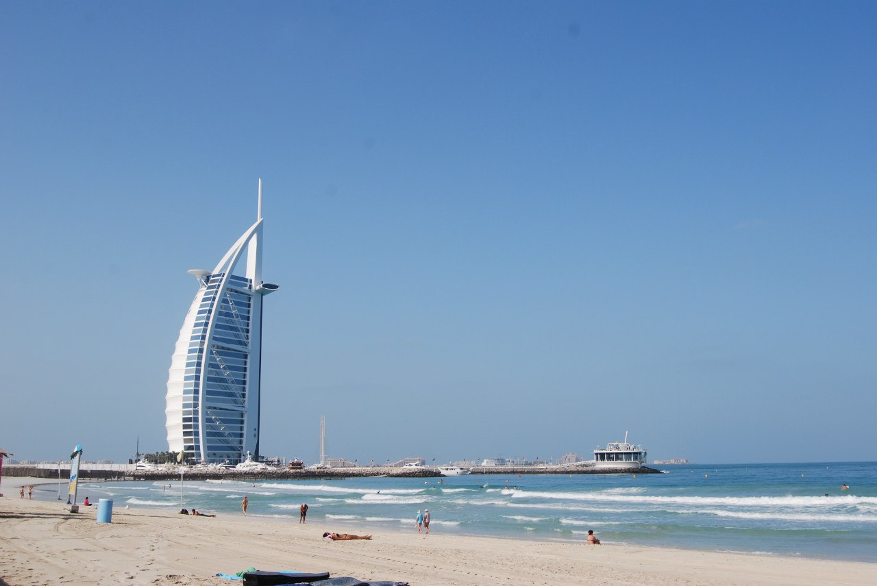 Пляж Бурдж Аль араб Дубай