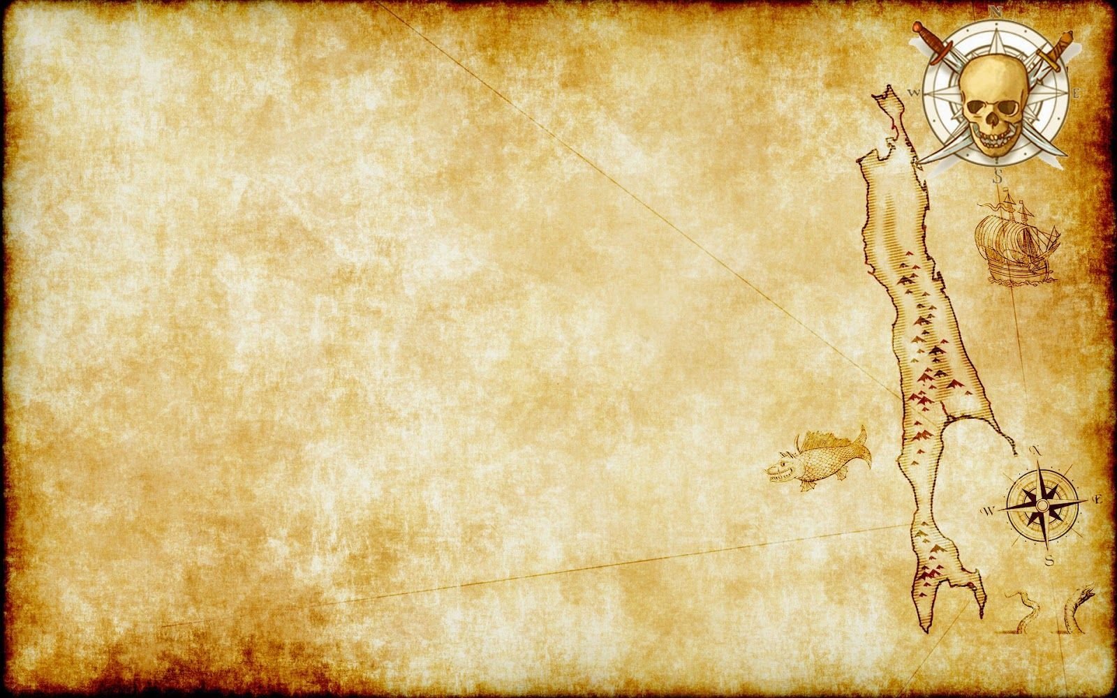 Старинная Пиратская карта