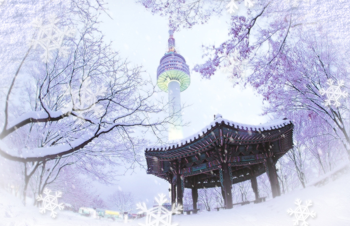 Фон Корея зима