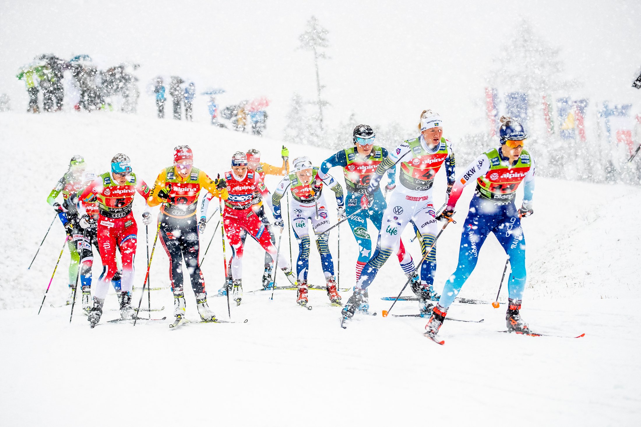 Картина лыжные гонки