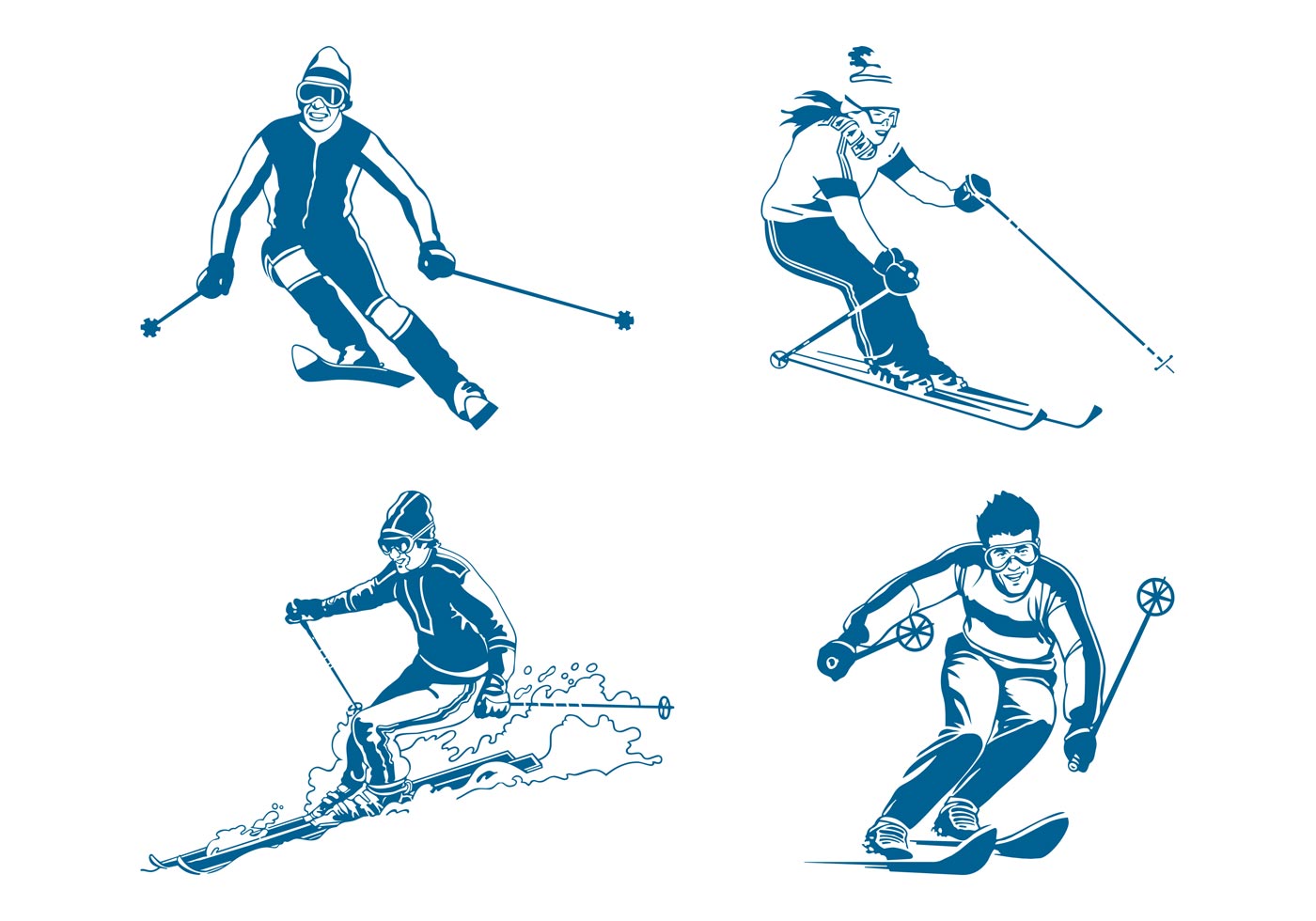 Лыжный спорт вектор