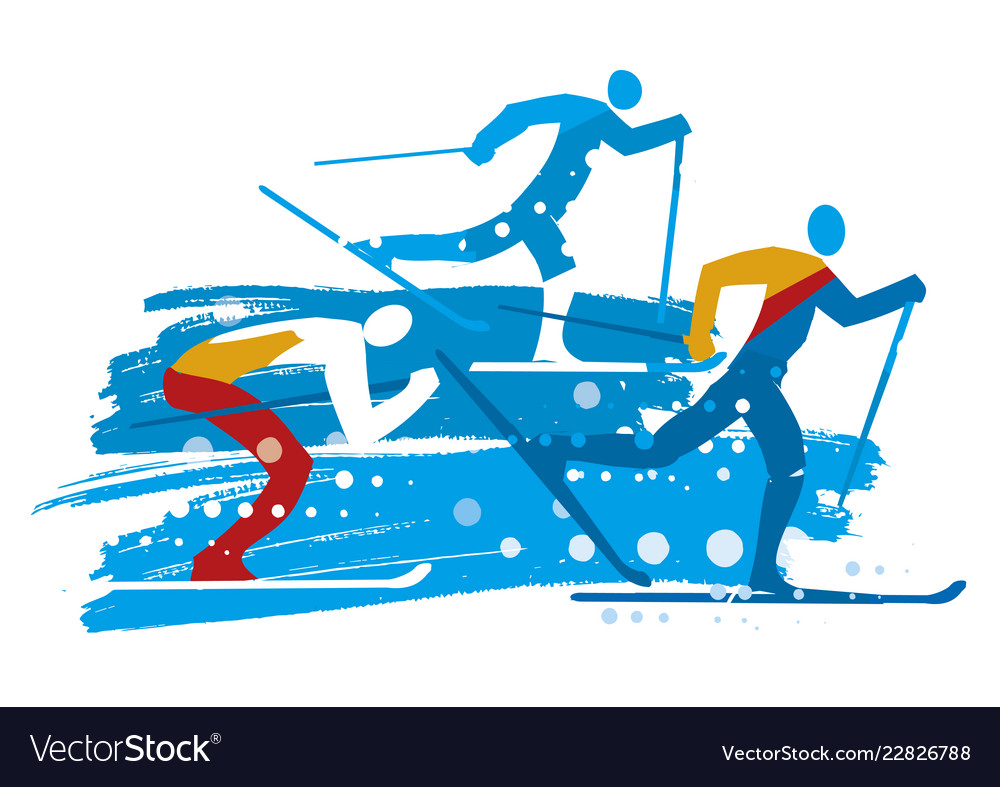 Логотип гонок на лыжах