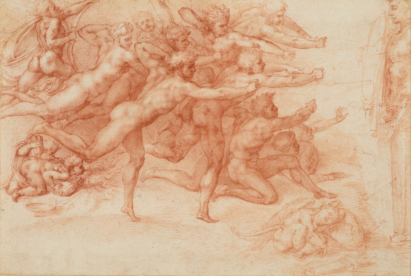 Рисунки Микеланджело сангина