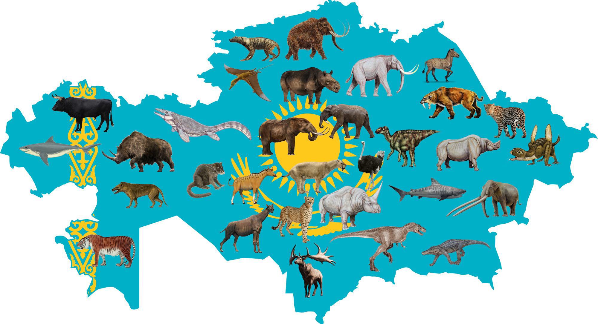 Карта фауны Казахстан