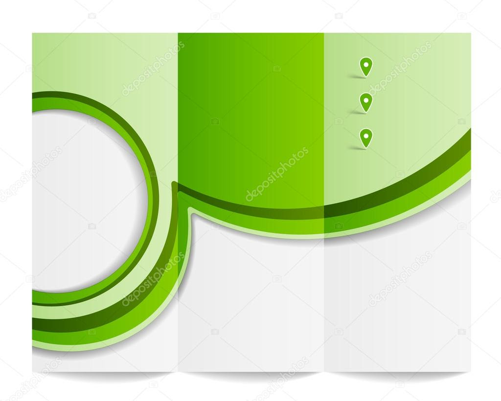 Буклет шаблон зеленый