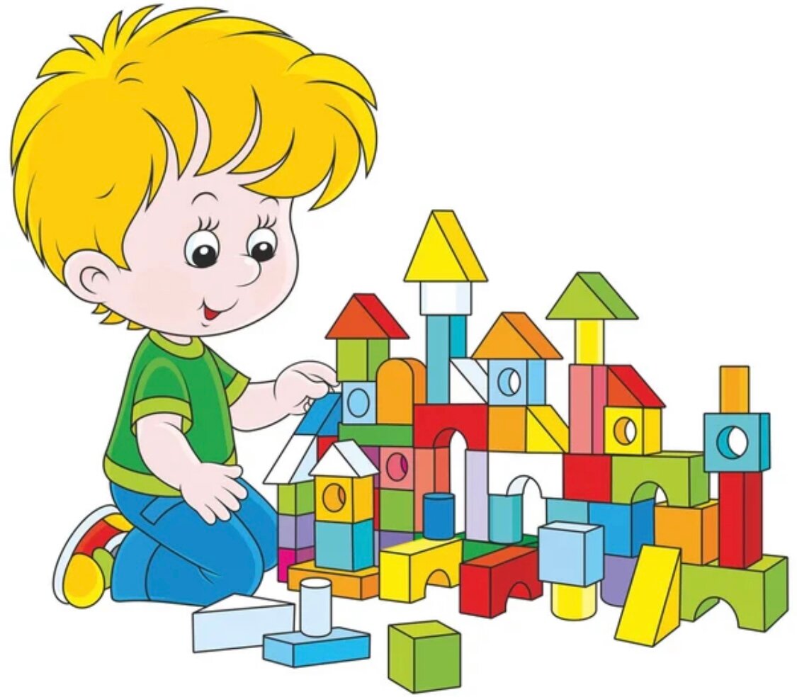 Дети конструируют из кубиков
