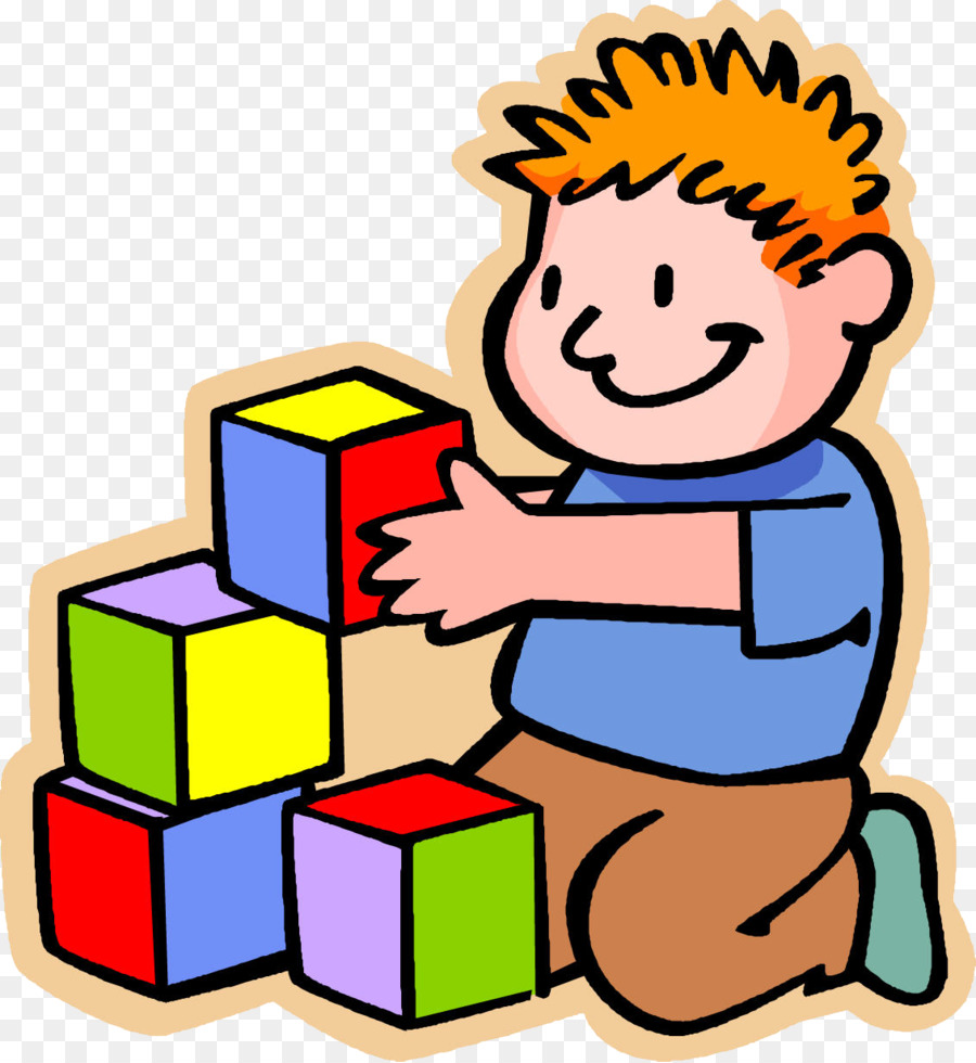 Мальчик играет в кубики