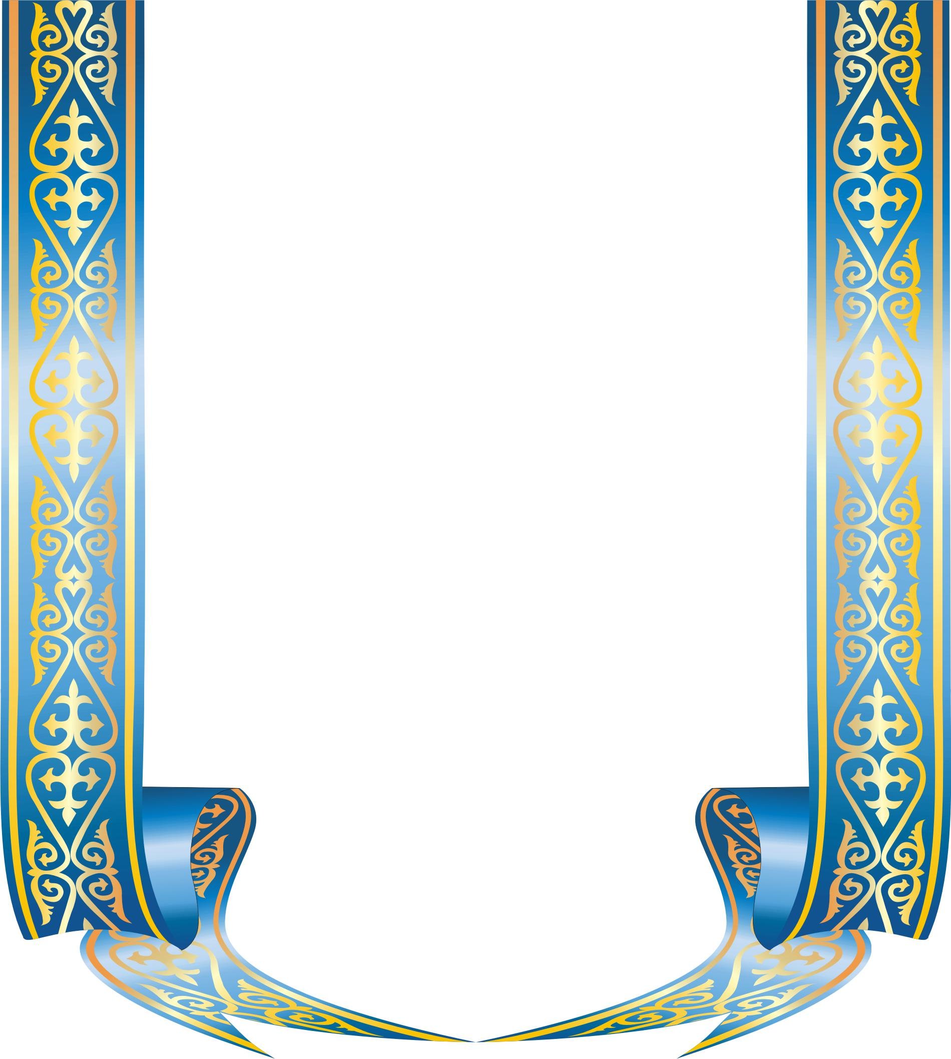 Казахский орнамент рамка