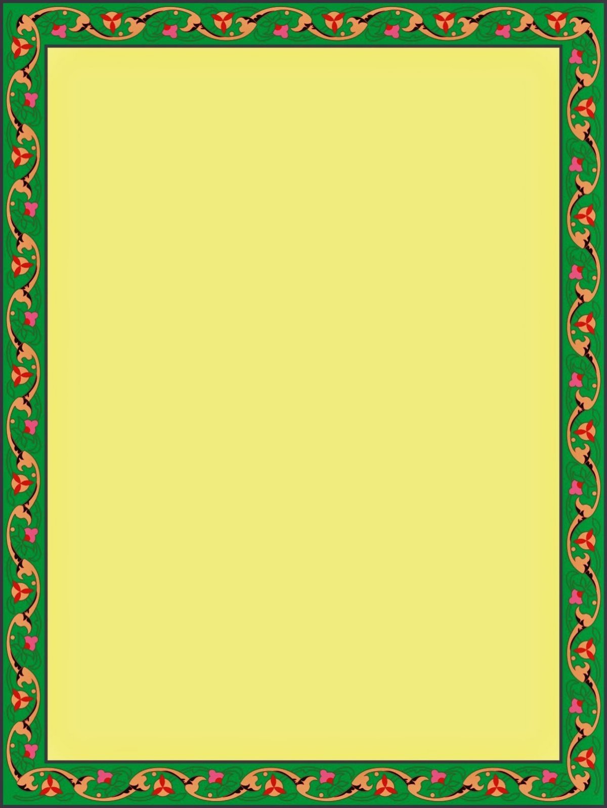 Шаблоны грамот с татарским орнаментом