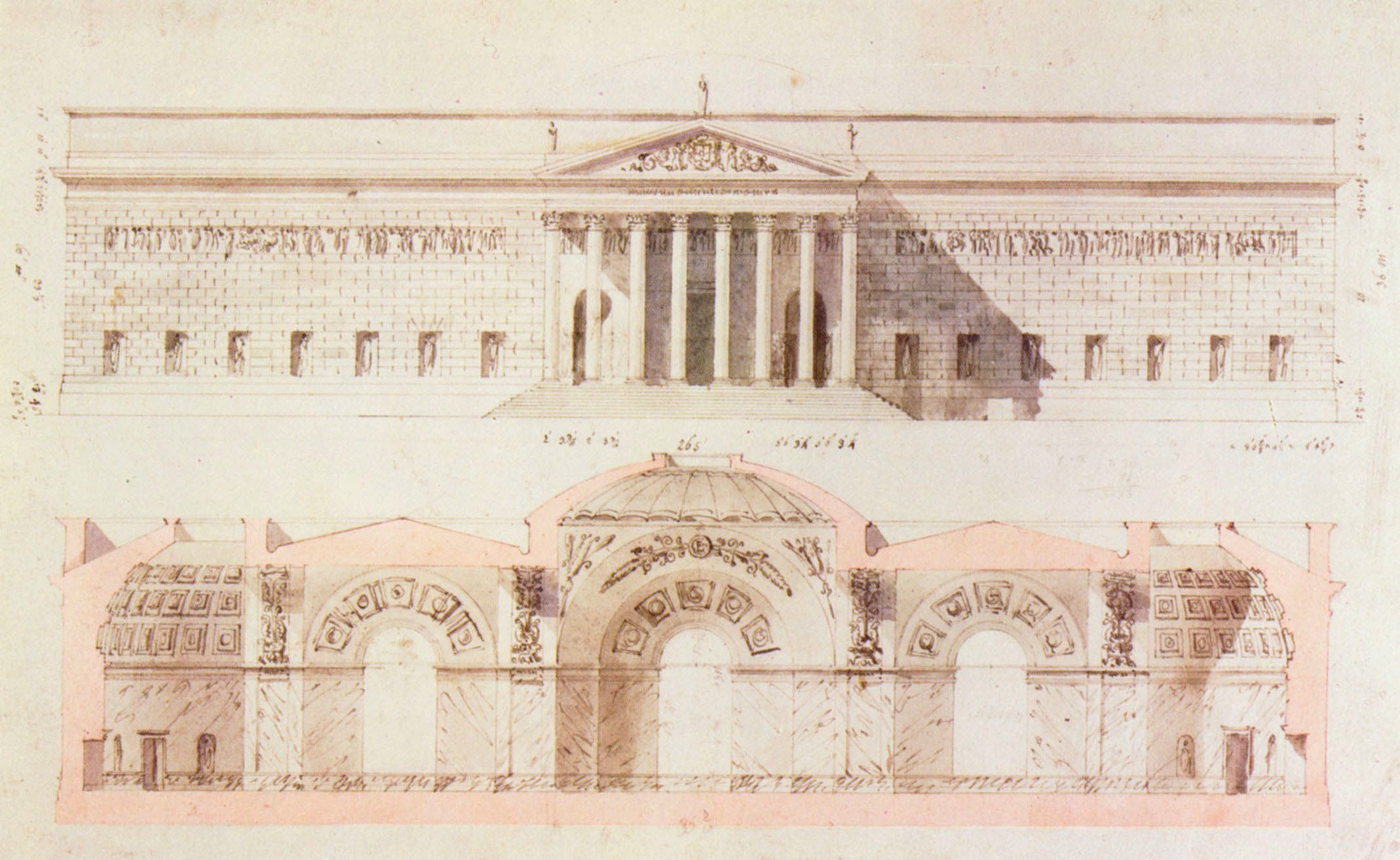 Афинский Акрополь реконструкция Лео фон Кленце 1846 года