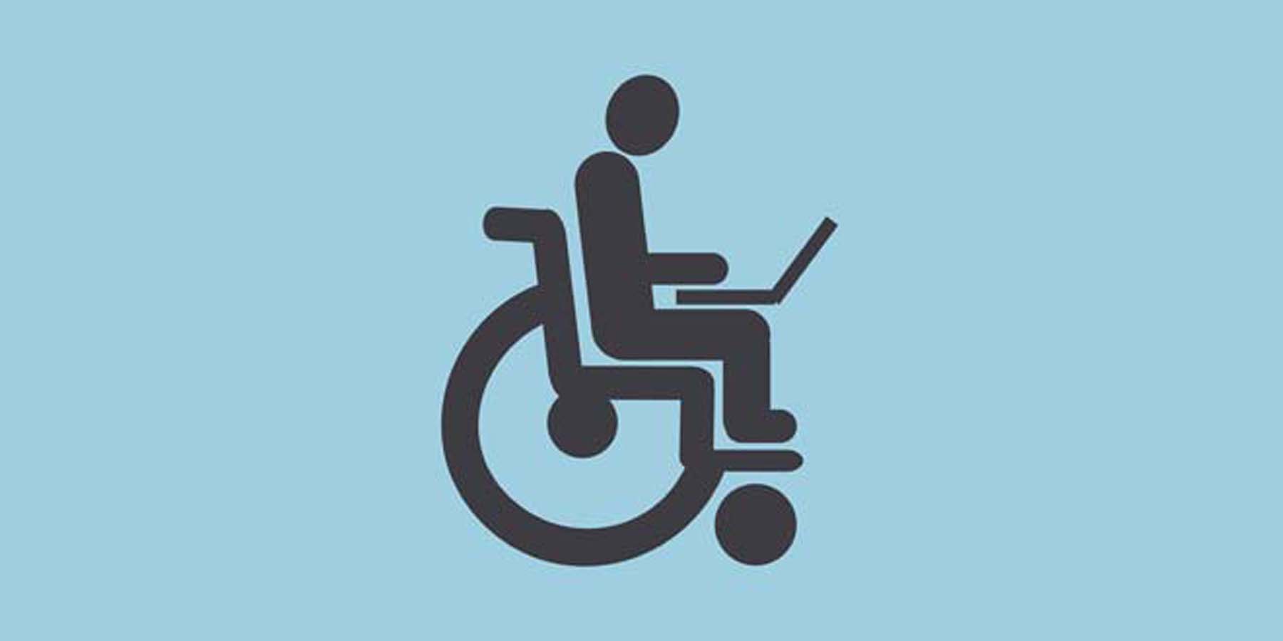 Инвалиды за компьютером иконки
