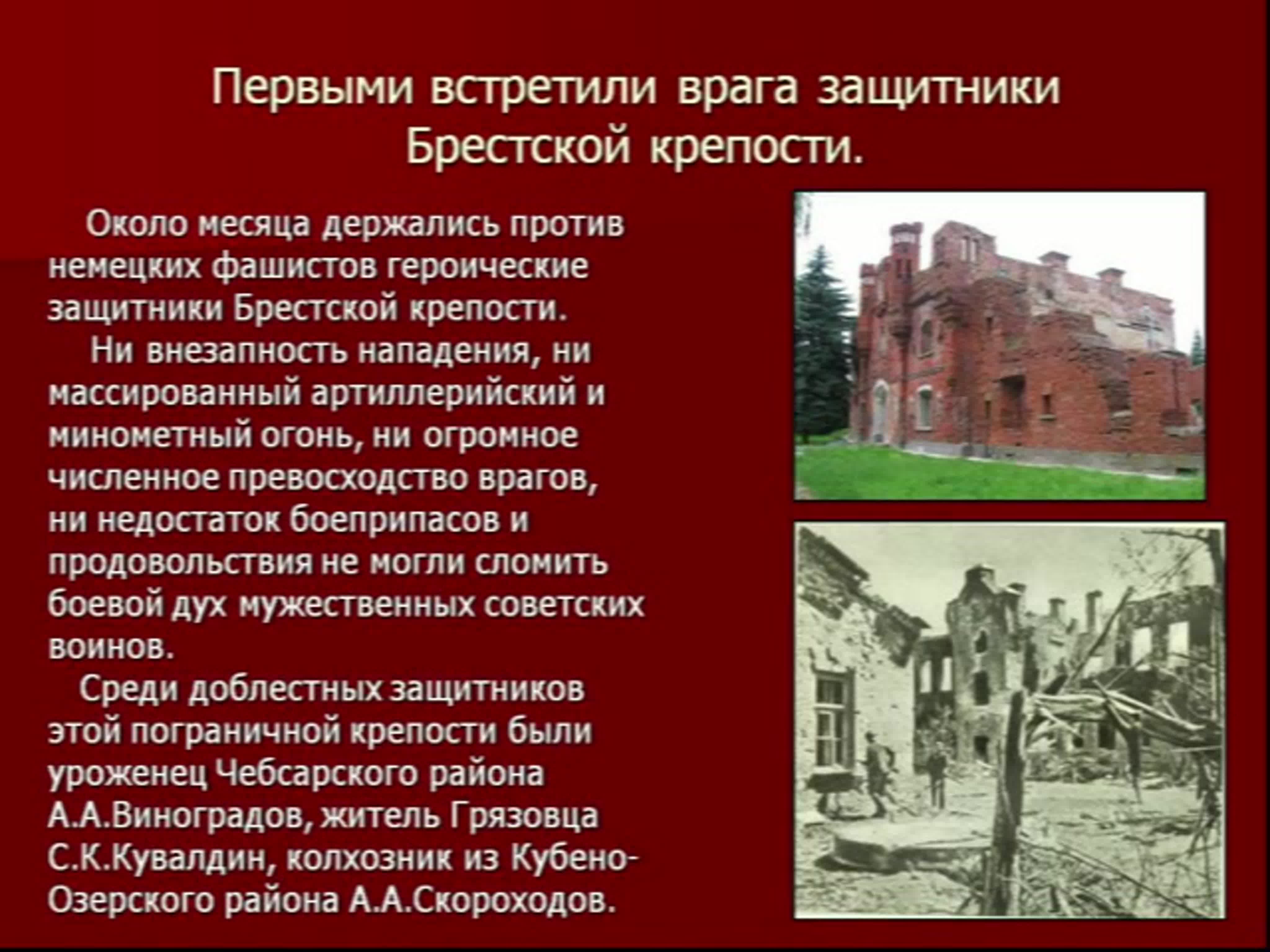 Брестская крепость история подвига
