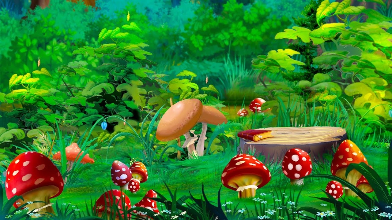 Сказочная Полянка с грибами
