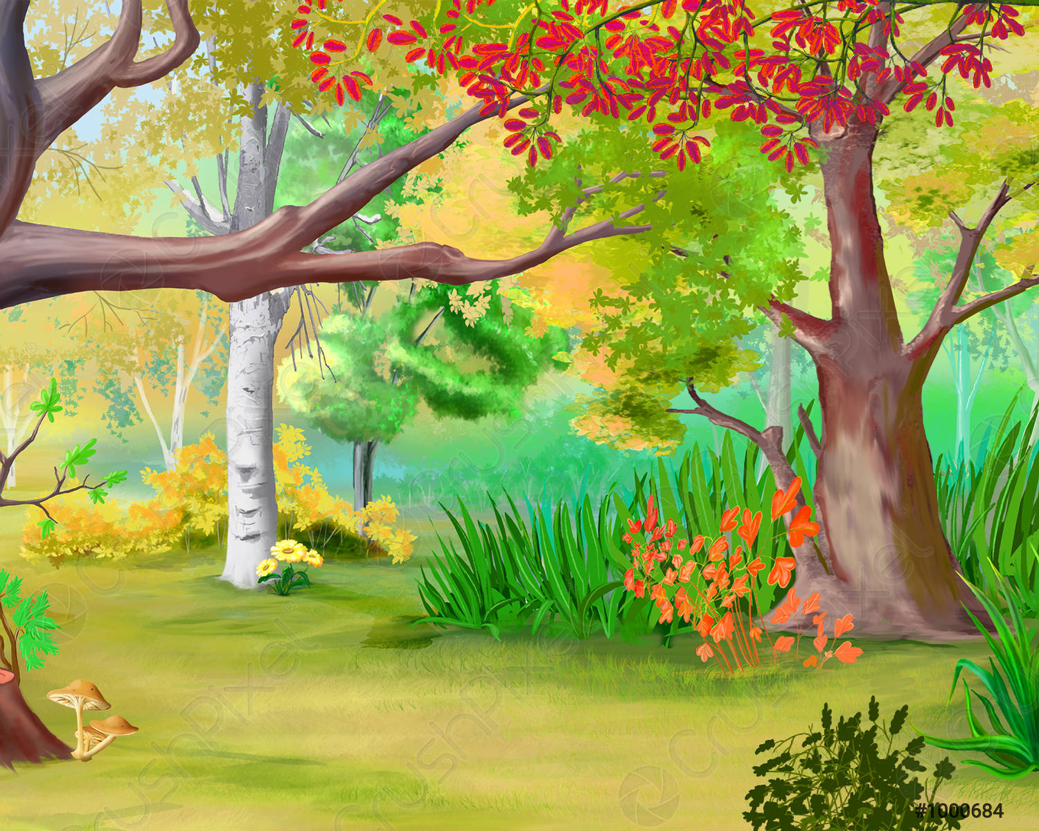 Сказочный осенний лес для детей