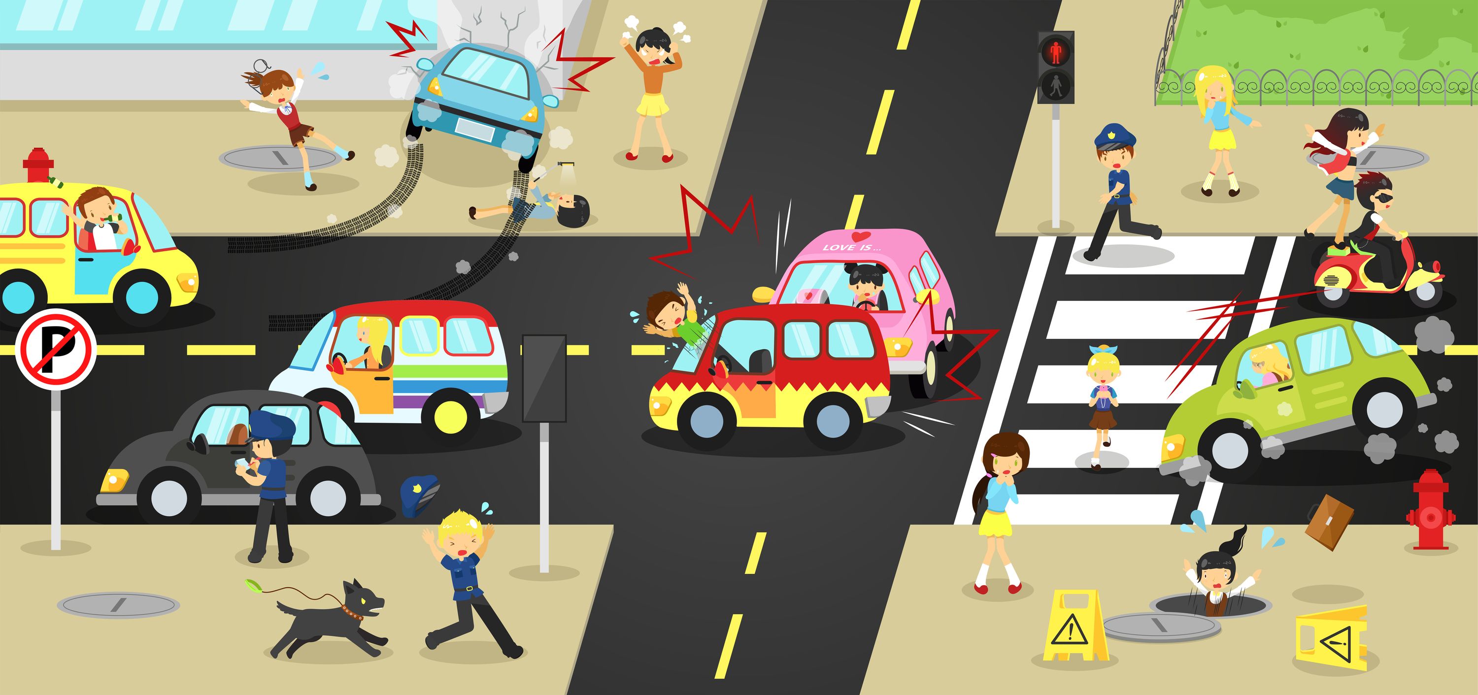 Иллюстрации дорожного ДТП С пешеходами