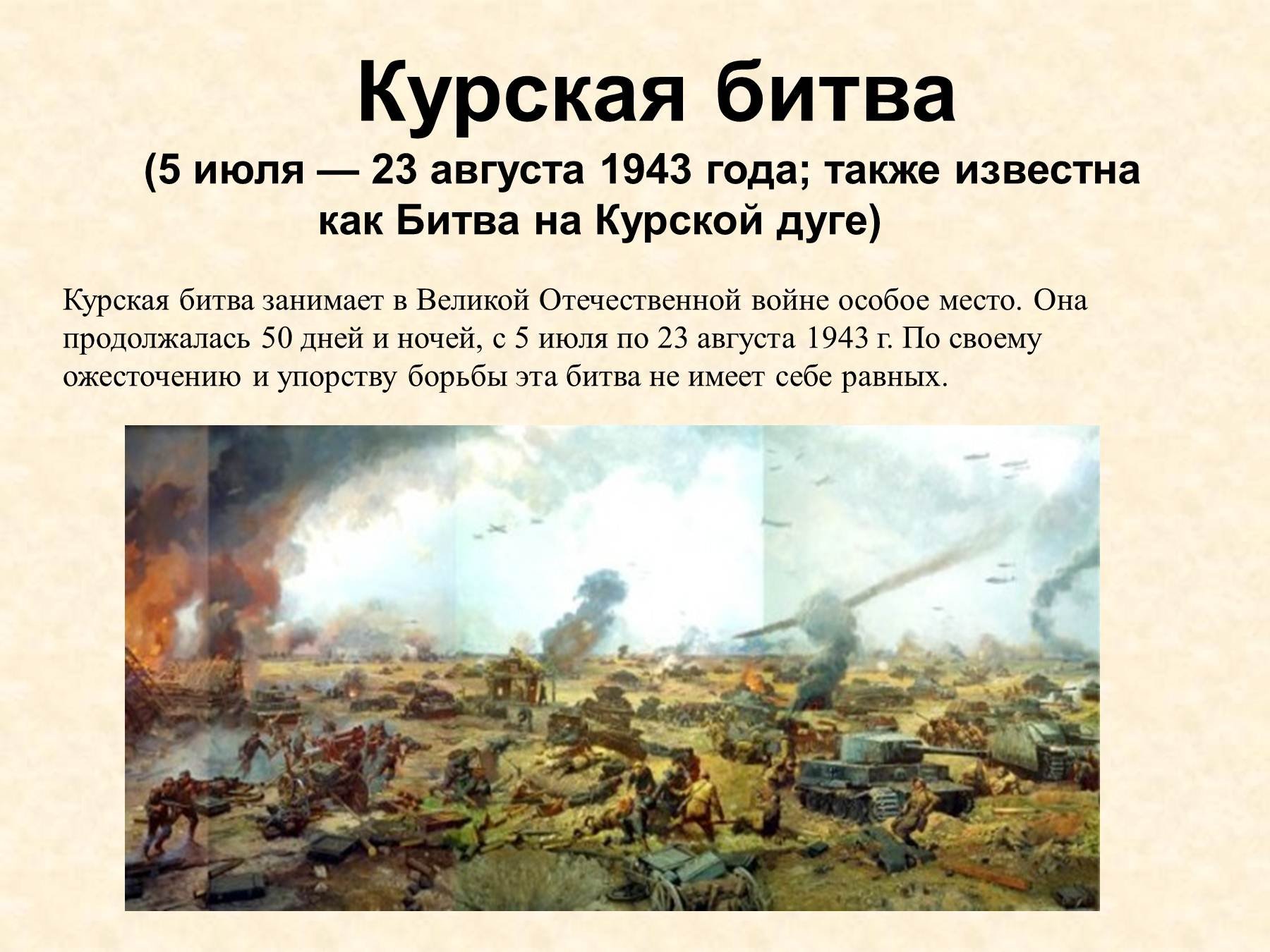 Битва на Курской дуге 5 июля 23 августа 1943 г