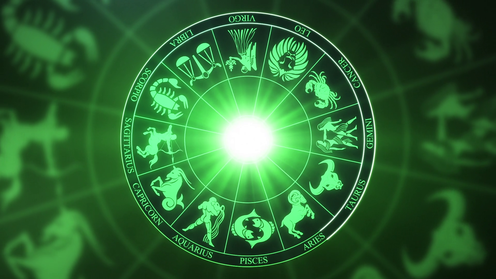 Знаки зодиака зеленый
