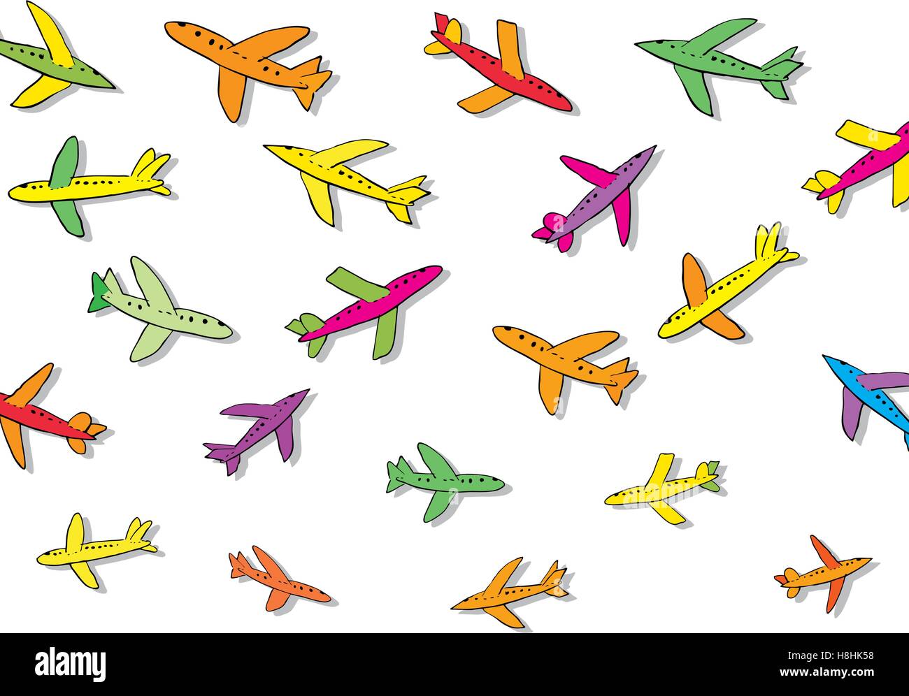 Разноцветные самолетики