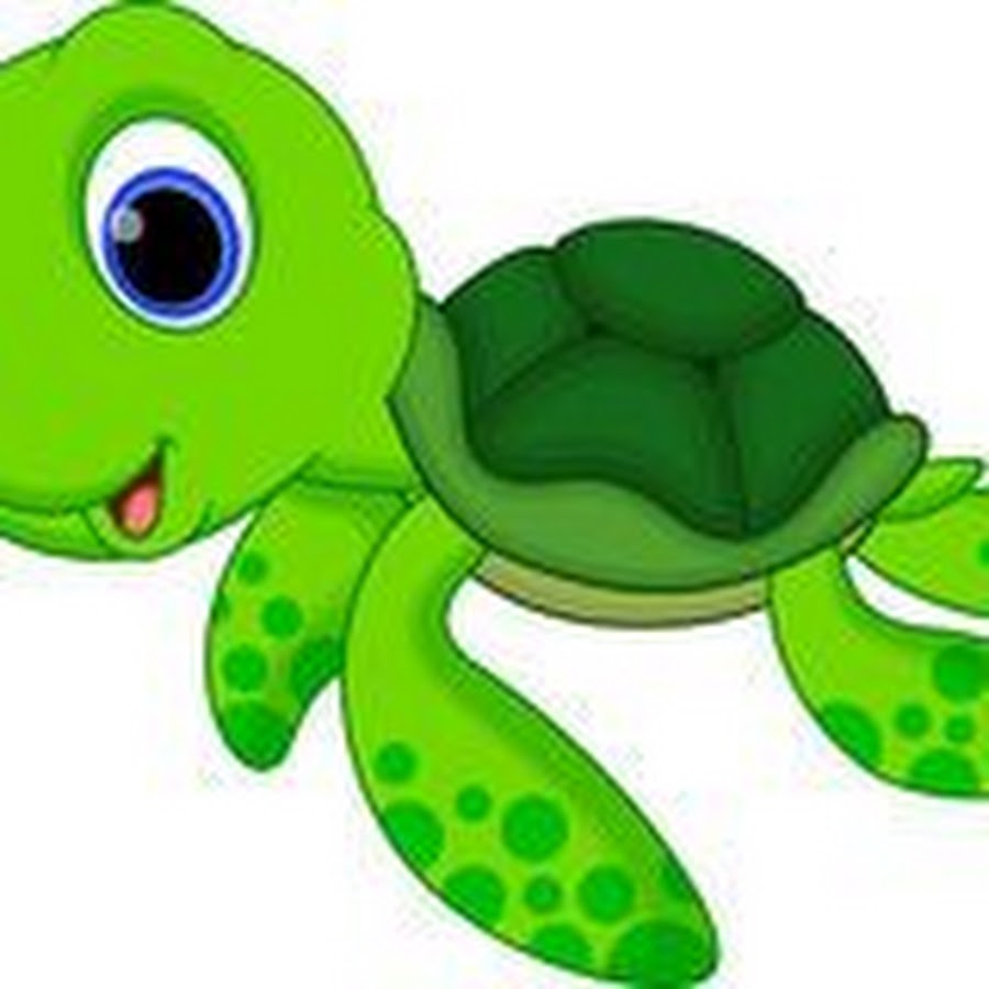 Зелёная черепаха для малышей мультяшные