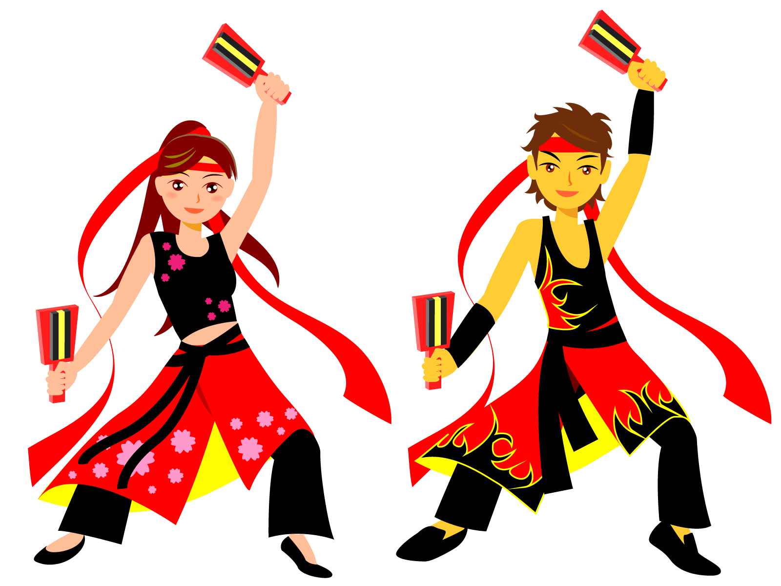 Национальные танцы Китая вектор
