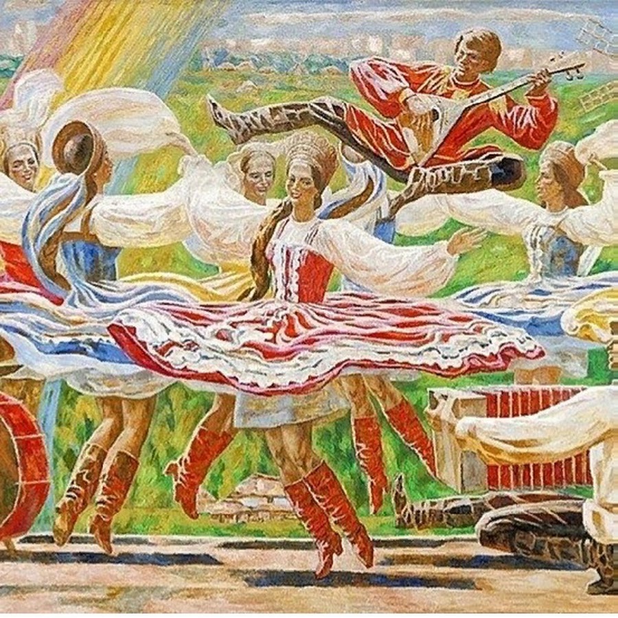 Танцы в картинах русских художников