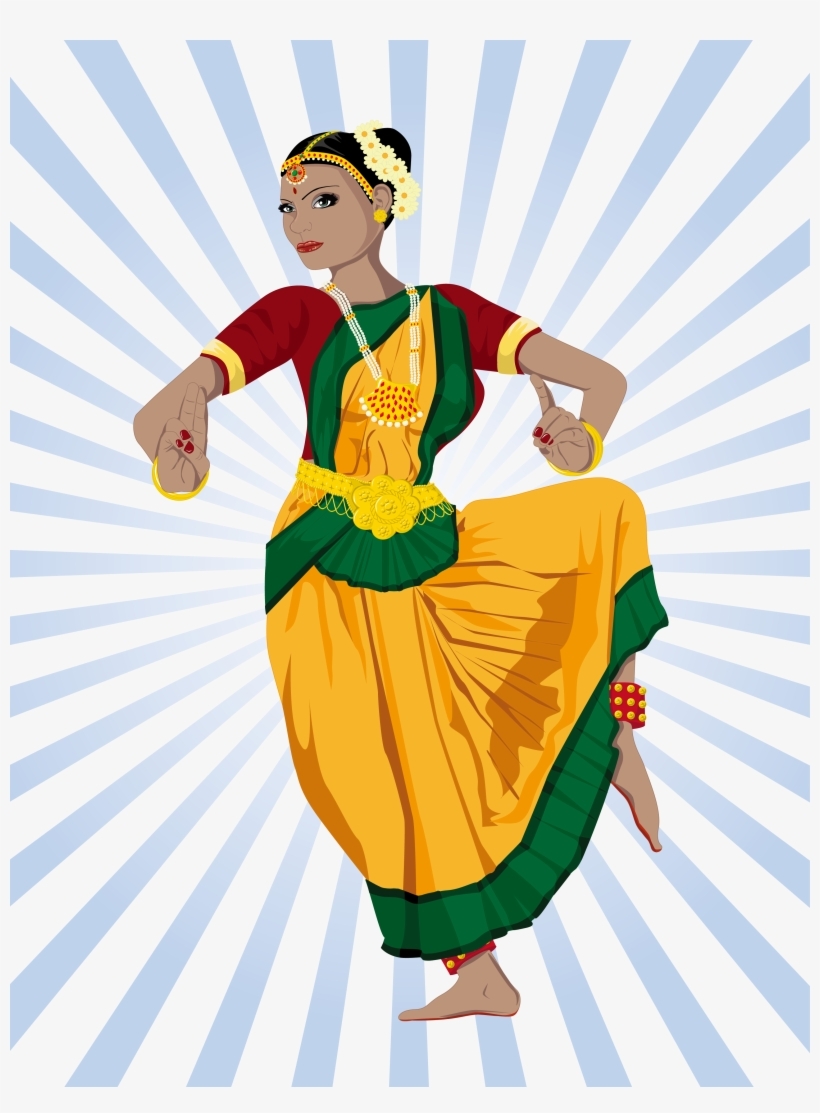 Индийский танец вектор