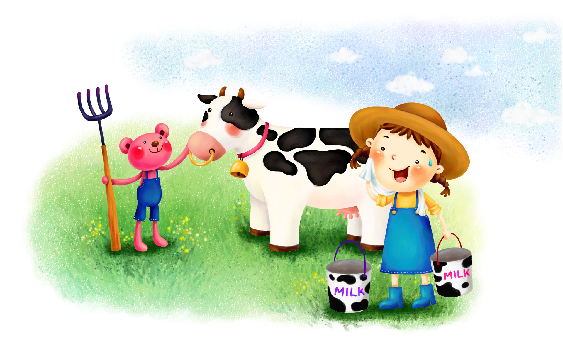 Коровы ферма для детей