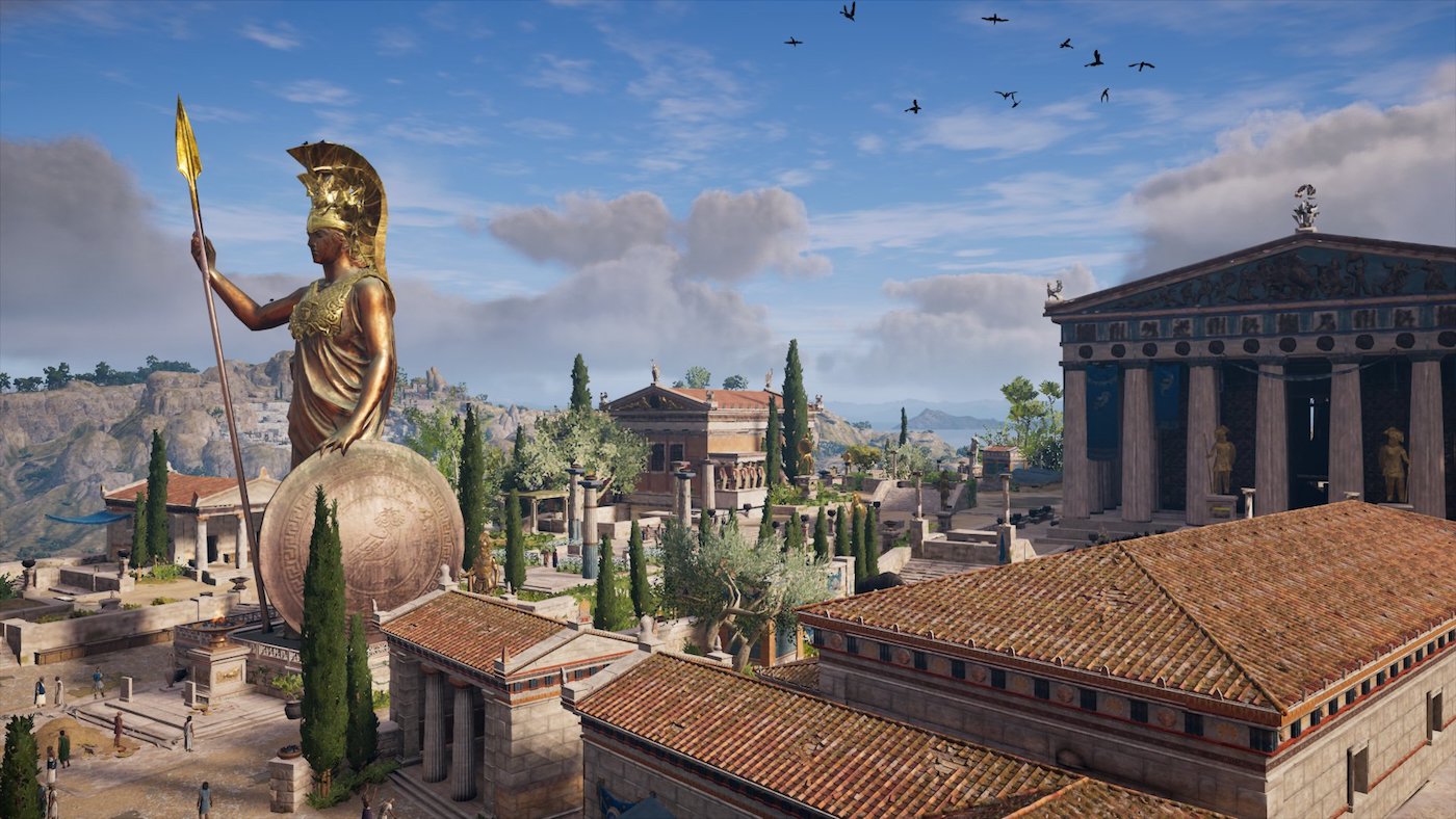 Assassins Creed Odyssey статуя Афины