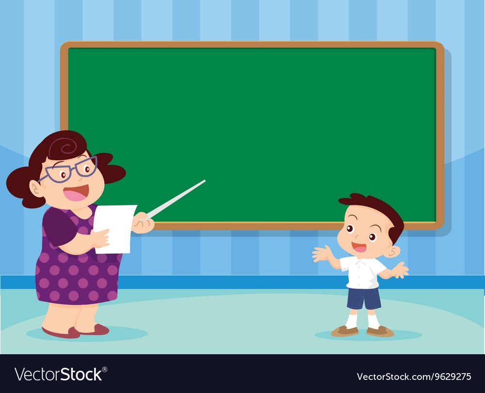 Учитель и ученик около доски