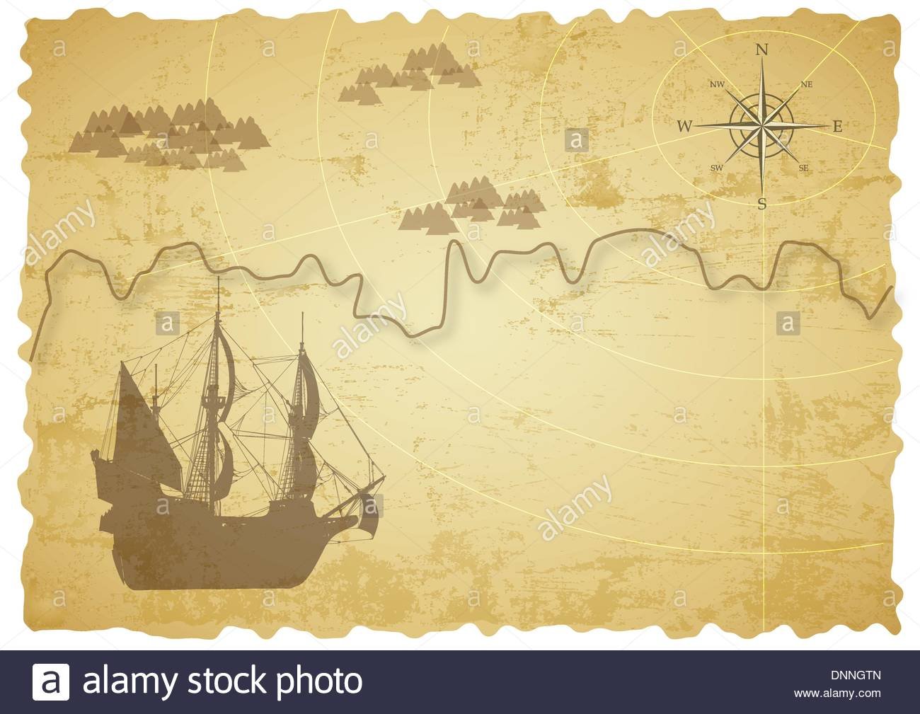 Рамка Пиратская карта