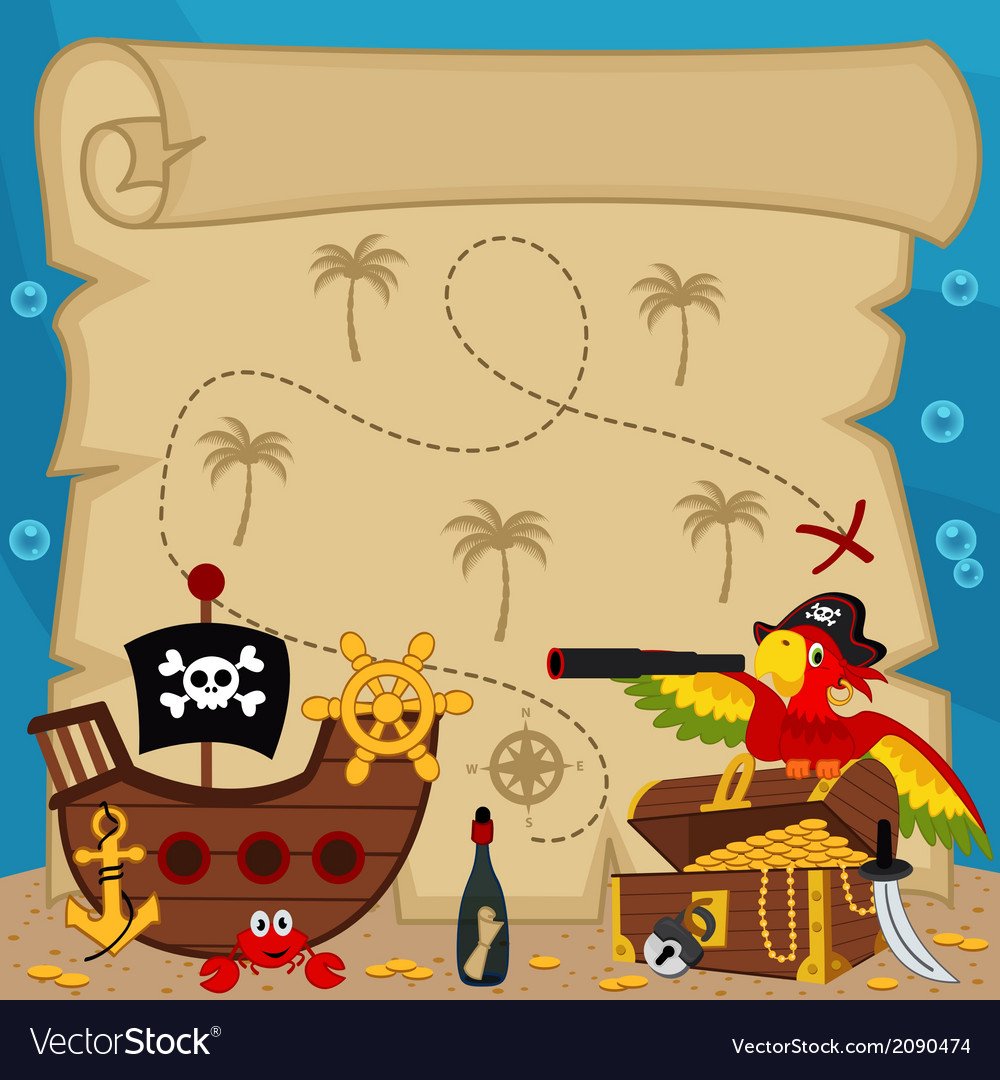 Карта для пиратской вечеринки