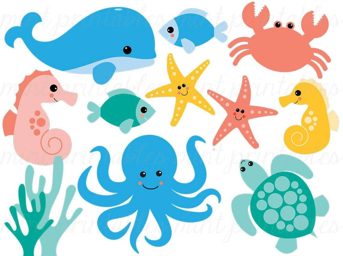 Sea creatures картинка для детей