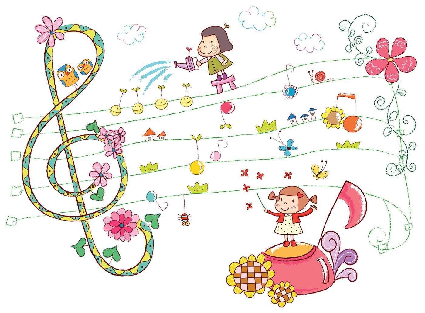 Фон для презентации музыка в детском саду