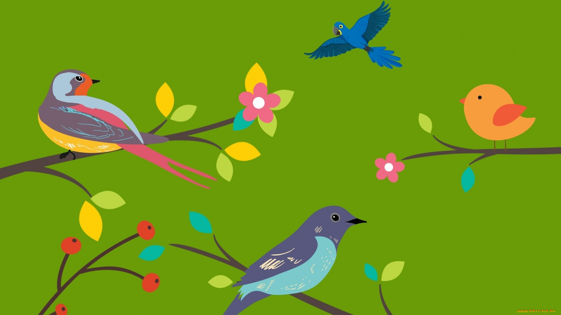 Птицы весной детские рисунки