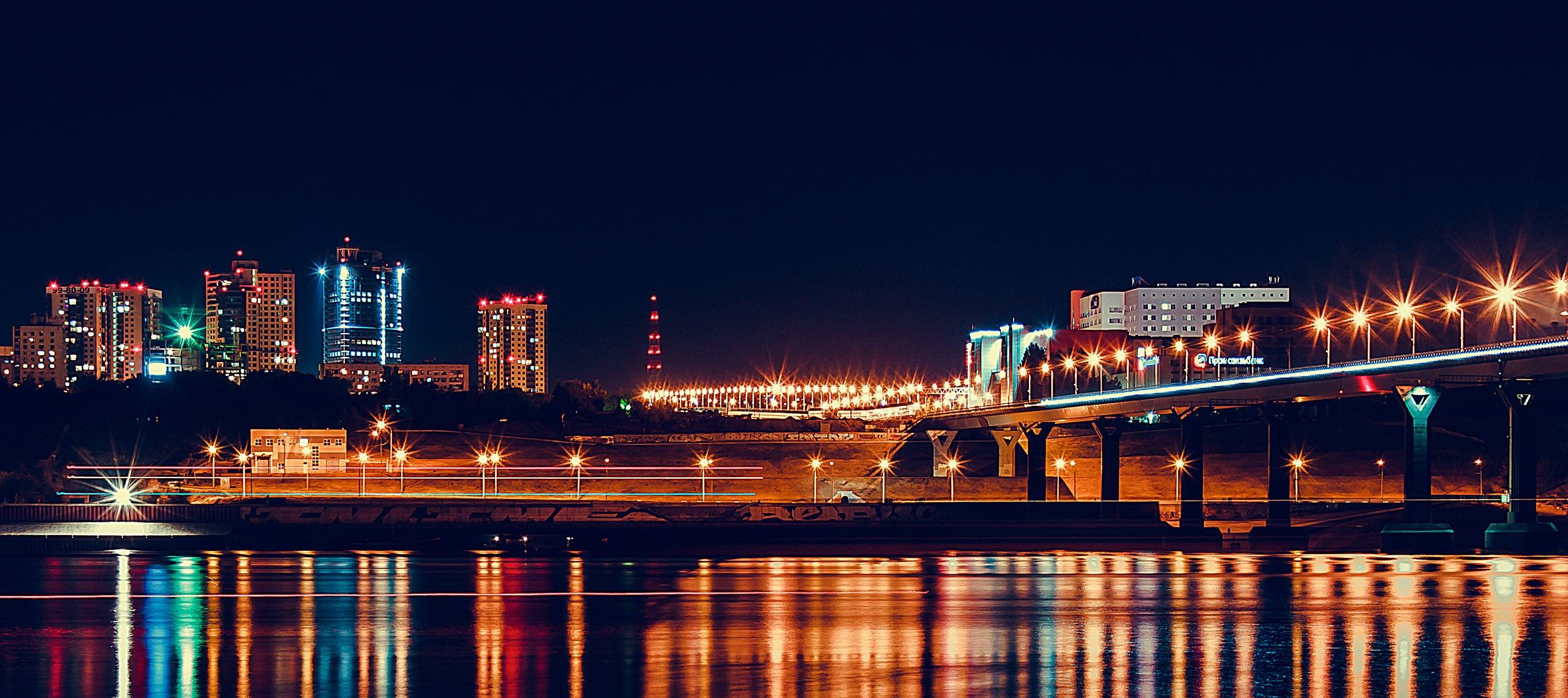 Волга ночью Волгоград