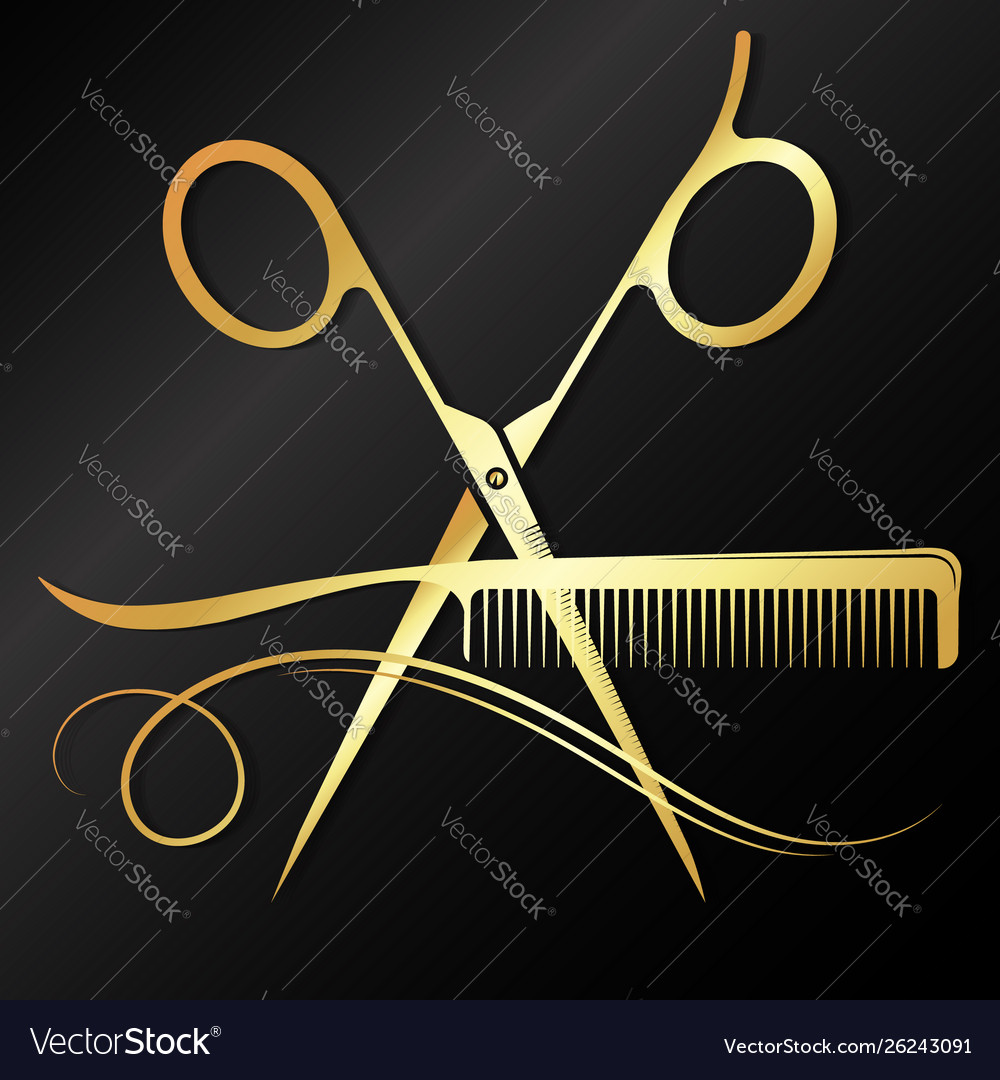 Визитки парикмахера с ножницами