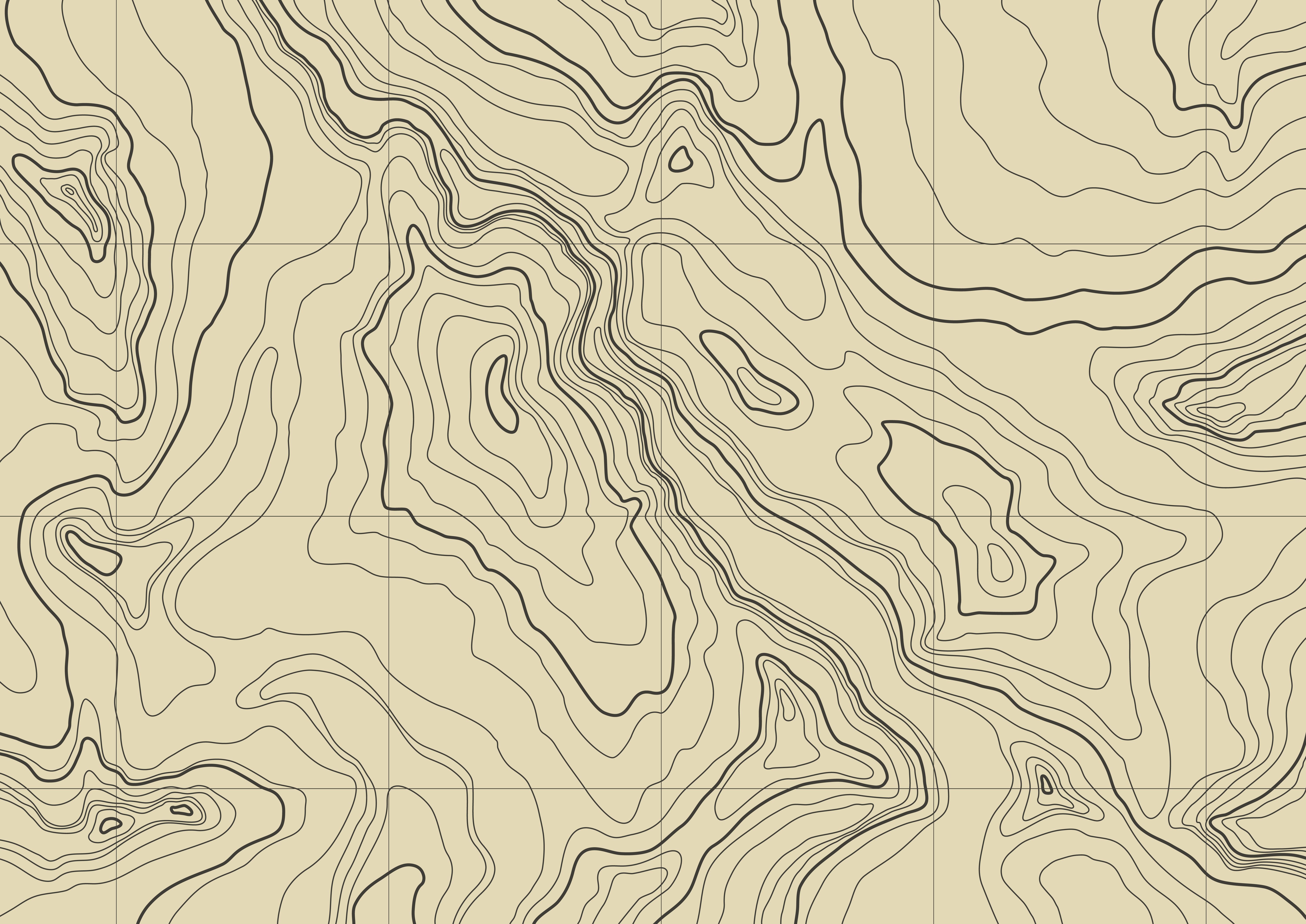 Topography Map Contour lines