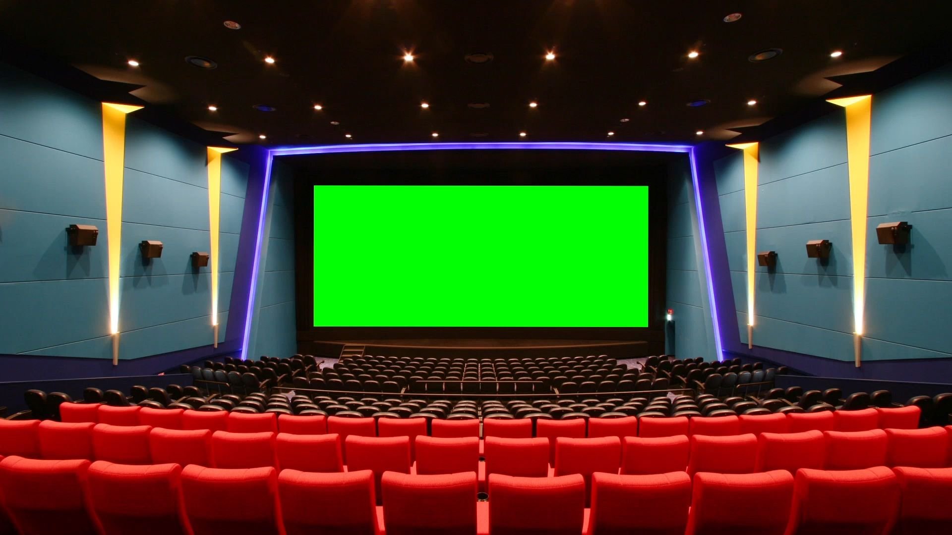 Кинотеатр с зеленым экраном