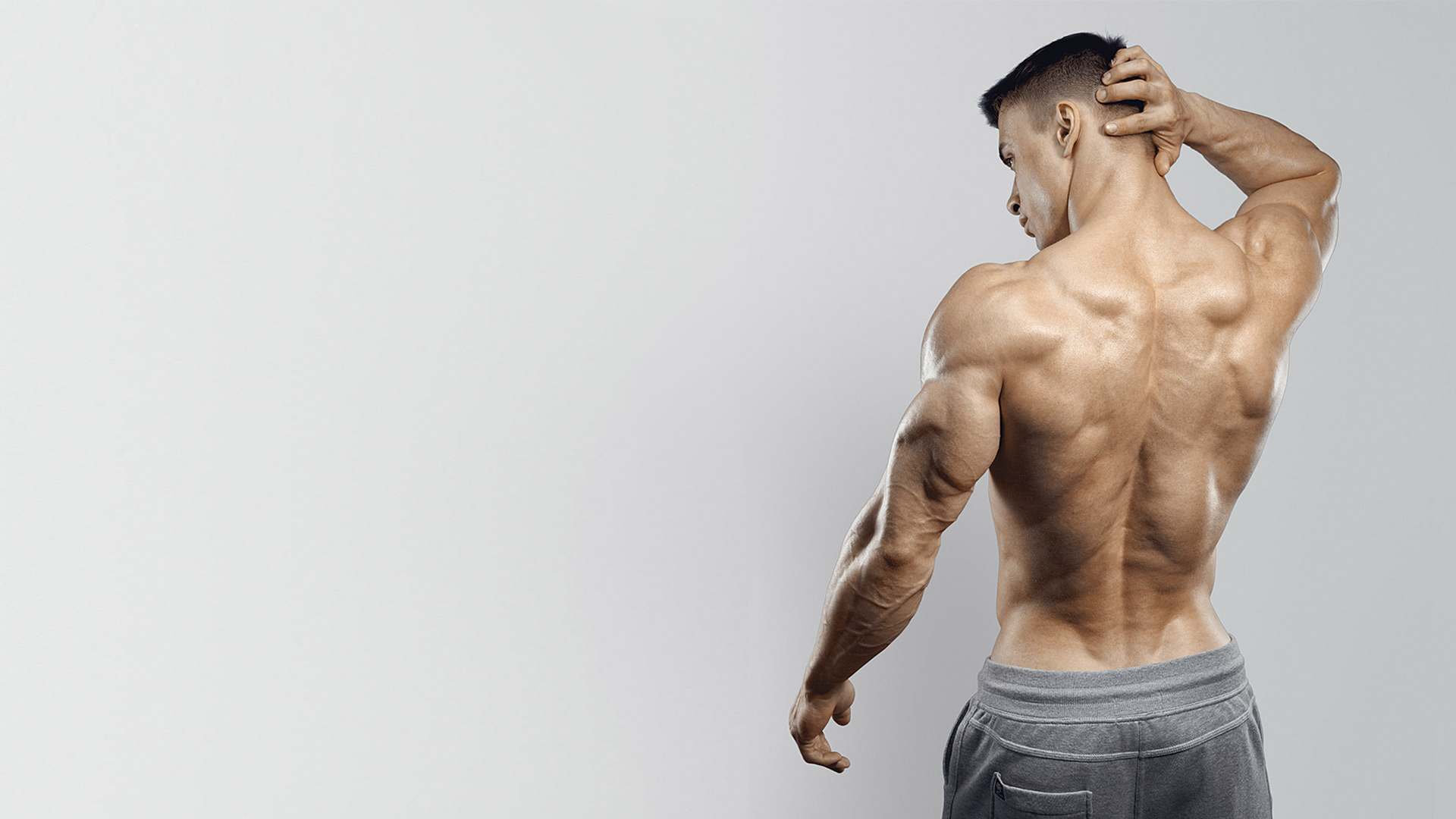 Спина мускулистого человека