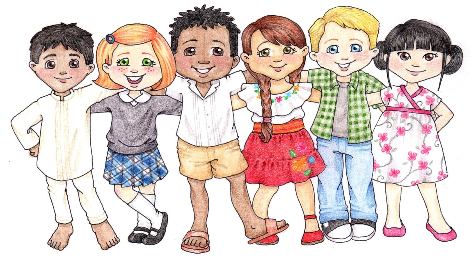 Дети разных национальностей в школе